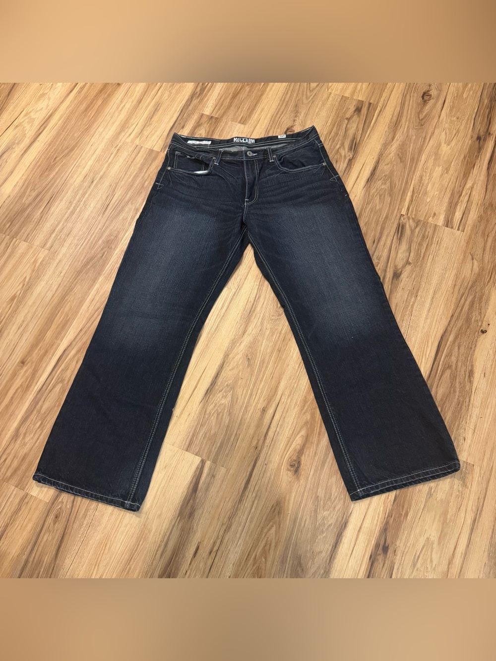 Reclaim Loose Bootleg Jeans Men's 36x32 Blue Denim  Bootcut Wide Leg 36R OBO